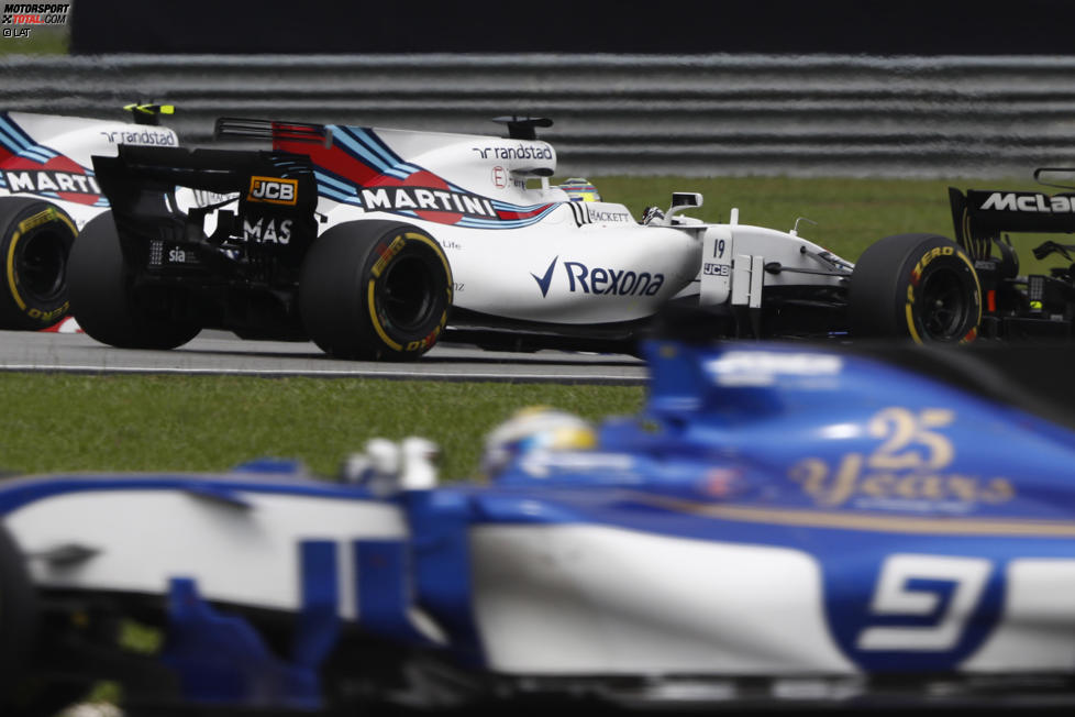 Felipe Massa (Williams), Lance Stroll (Williams) und Marcus Ericsson (Sauber) 