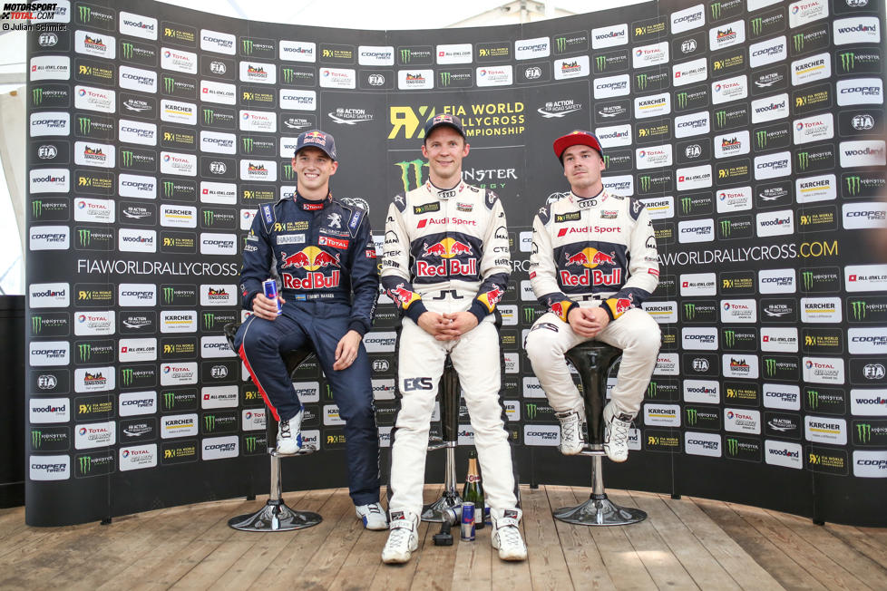 Timmy Hansen, Mattias Ekström und Toomas Heikkinen 