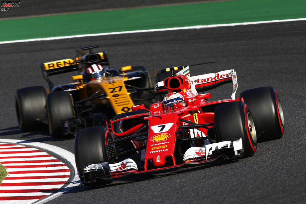 Kimi Räikkönen (Ferrari) und Nico Hülkenberg (Renault) 
