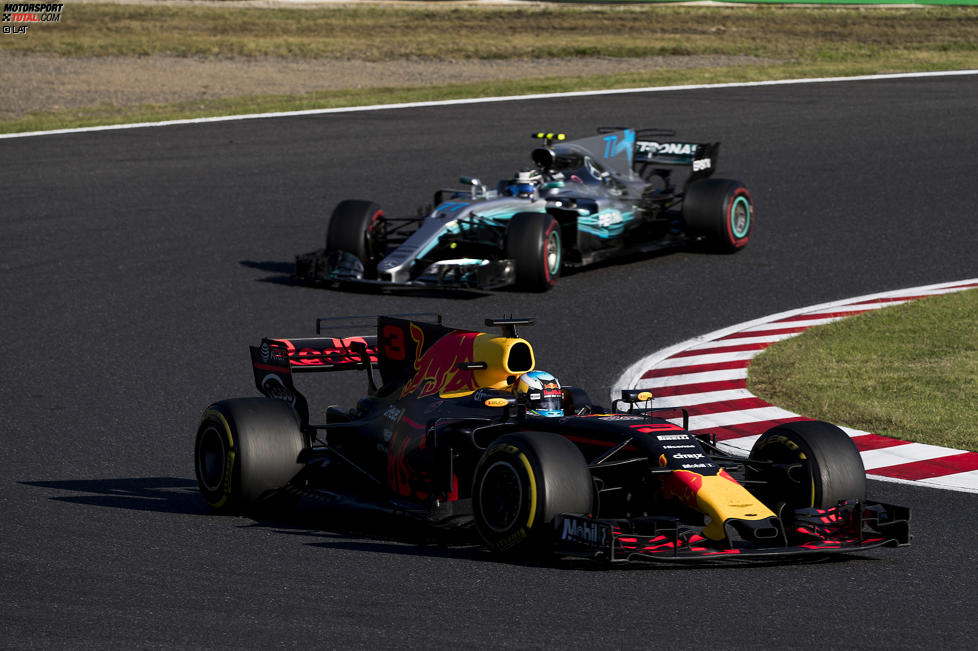 Daniel Ricciardo (Red Bull) und Valtteri Bottas (Mercedes) 