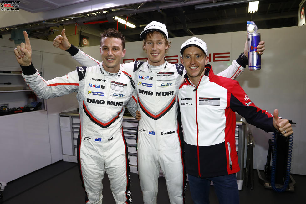 Earl Bamber, Brendon Hartley und Timo Bernhard (Porsche) 