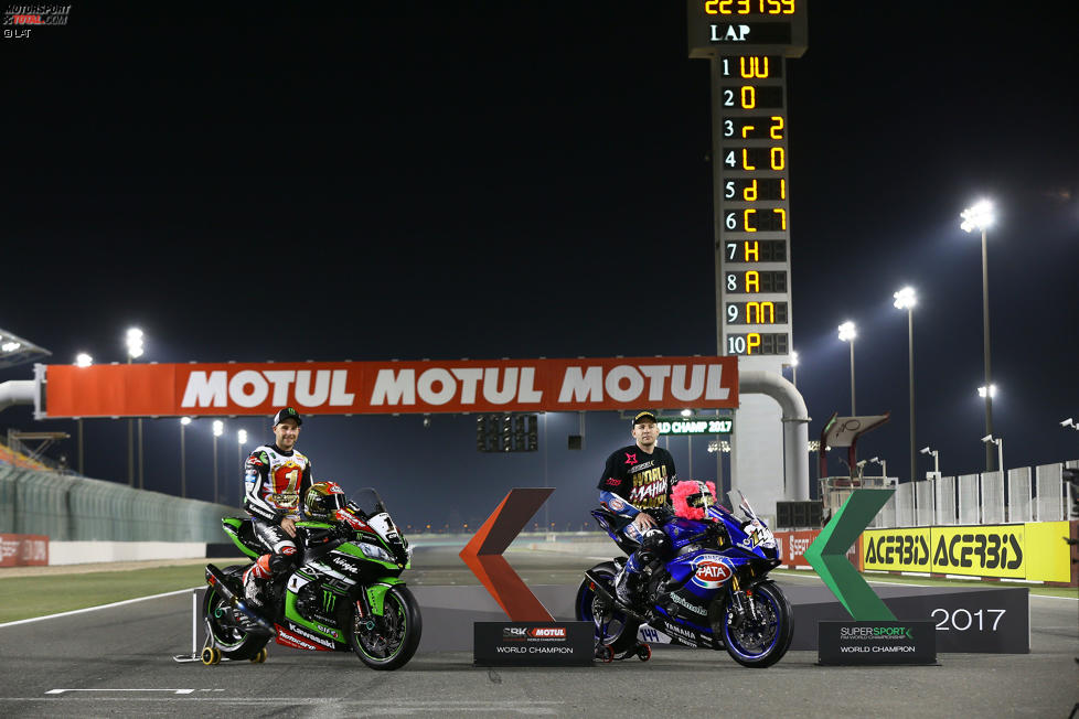 Jonathan Rea und Lucas Mahias 