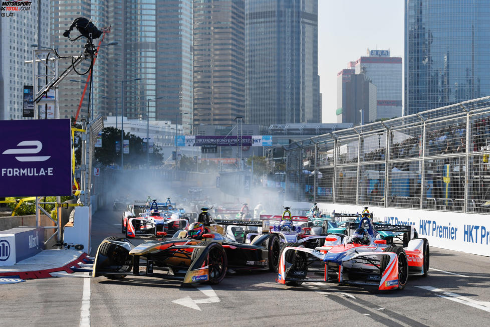 Jean-Eric Vergne (Techeetah) und Nick Heidfeld (Mahindra) 