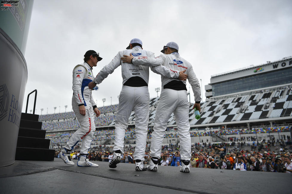 Ryan Briscoe, Richard Westbrook und Scott Dixon 