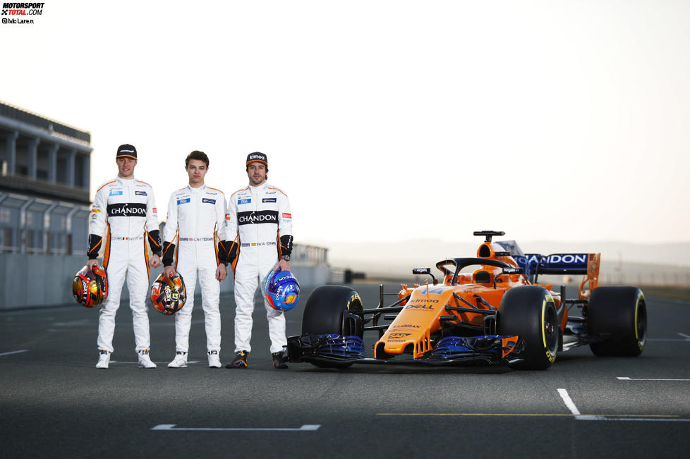 Stoffel Vandoorne, Lando Norris und Fernando Alonso (McLaren) 