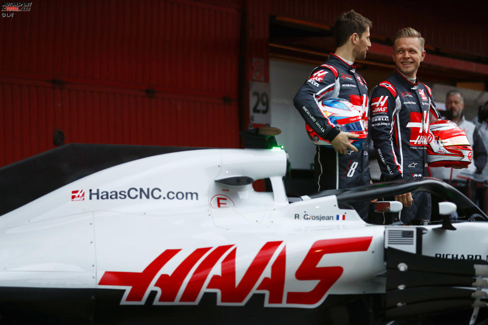Romain Grosjean (Haas) und Kevin Magnussen (Haas) 