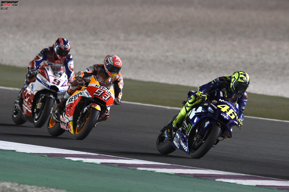 Valentino Rossi vor Marc Marquez 