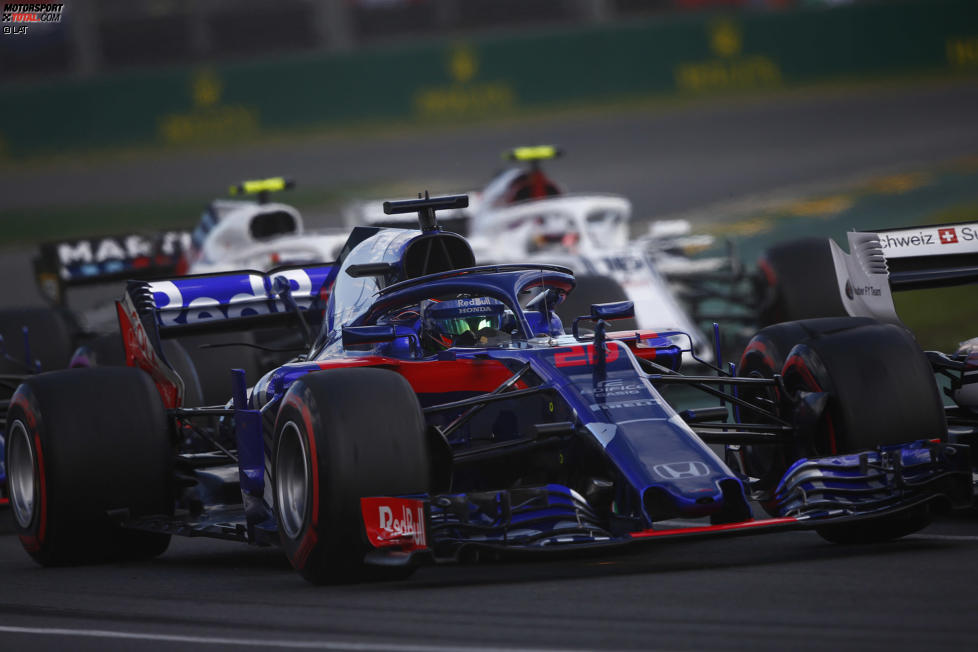 Brendon Hartley (Toro Rosso), Charles Leclerc (Sauber) und Sergei Sirotkin (Williams) 