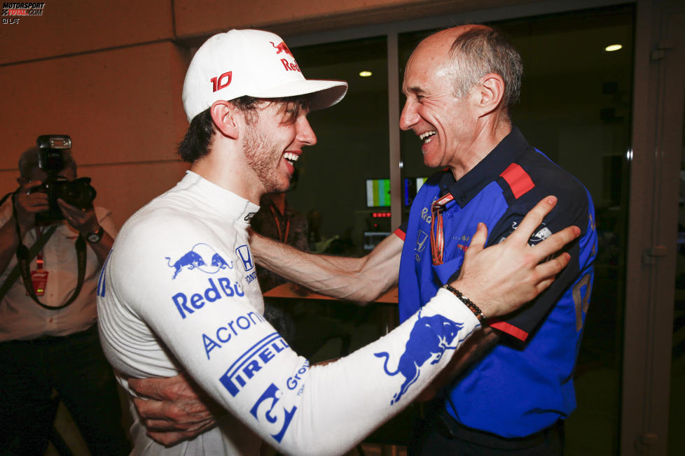 Pierre Gasly (Toro Rosso) und Franz Tost 