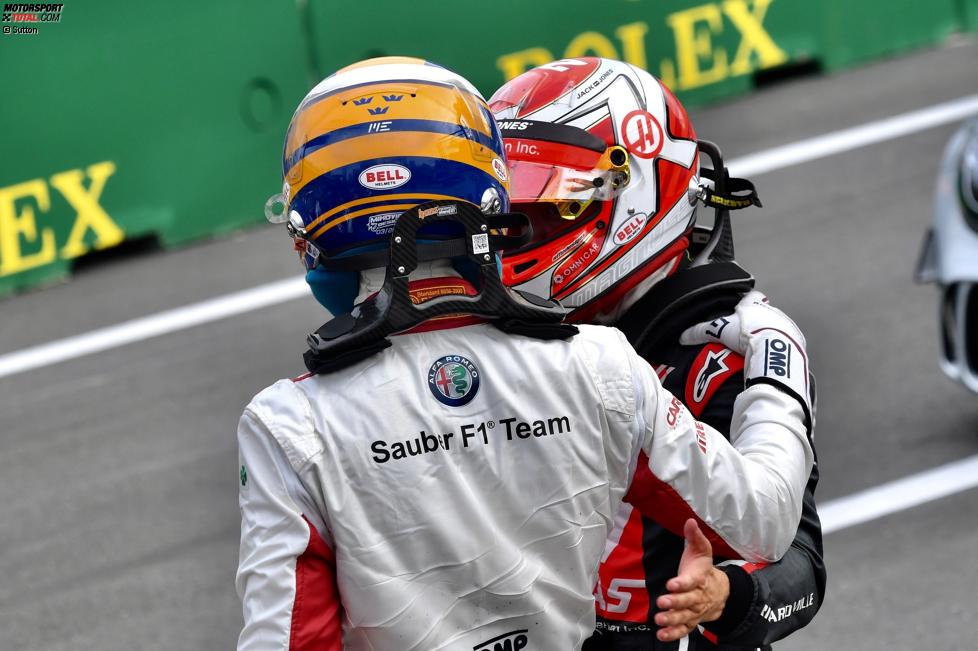 Marcus Ericsson (Sauber) und Kevin Magnussen (Haas) 