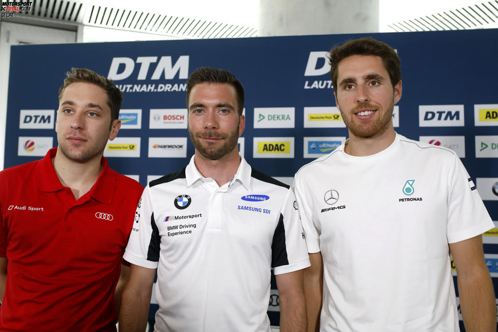 Robin Frijns (Abt-Audi), Philipp Eng (RBM-BMW) und Daniel Juncadella (HWA-Mercedes) 