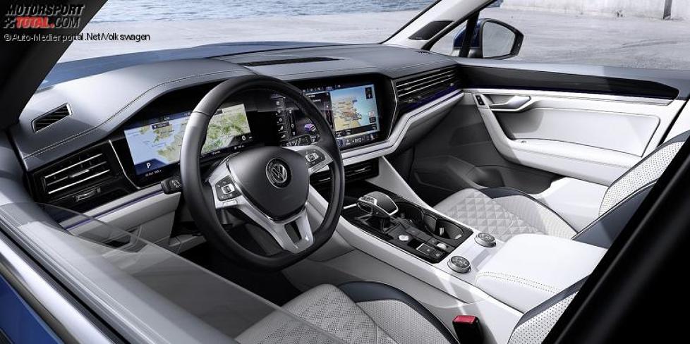 Innenraum und Cockpit des Volkswagen Touareg Elegance 2018