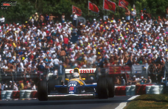 Leader Mansell rollt 1991 nach seinem Jubel vor dem Ziel aus. Doch das ist nicht das einzige Drama in der Historie des Kanada-Grand-Prix. Jetzt durch die Triumphe und Tragödien klicken!