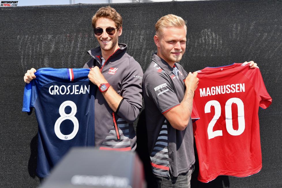 Romain Grosjean (Haas) und Kevin Magnussen (Haas) 