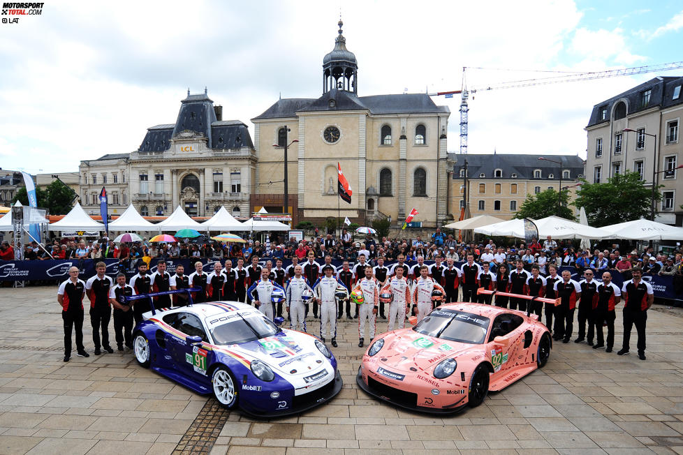 Gianmaria Bruni (Porsche), Frederic Makowiecki (Porsche), Michael Christensen (Porsche), Kevin Estre (Porsche) und Laurens Vanthoor (Porsche) 