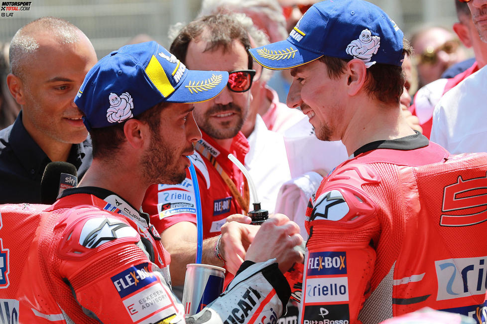 Andrea Dovizioso und Jorge Lorenzo (Ducati) 