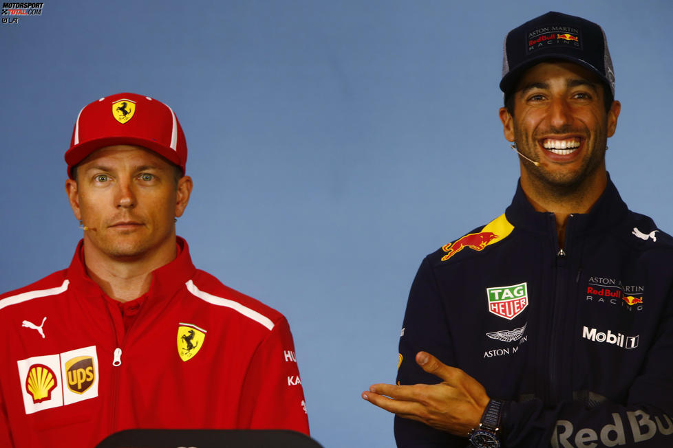 Kimi Räikkönen (Ferrari) und Daniel Ricciardo (Red Bull) 