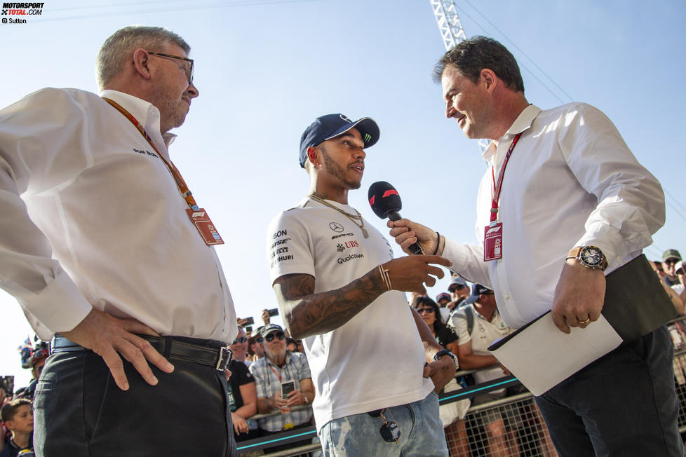 Lewis Hamilton (Mercedes) und Ross Brawn 