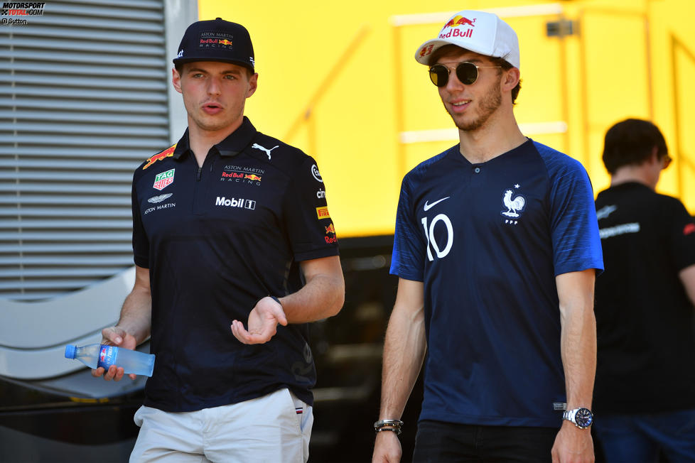 Max Verstappen (Red Bull) und Pierre Gasly (Toro Rosso) 