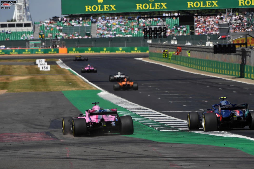 Sergio Perez (Force India) und Pierre Gasly (Toro Rosso) 