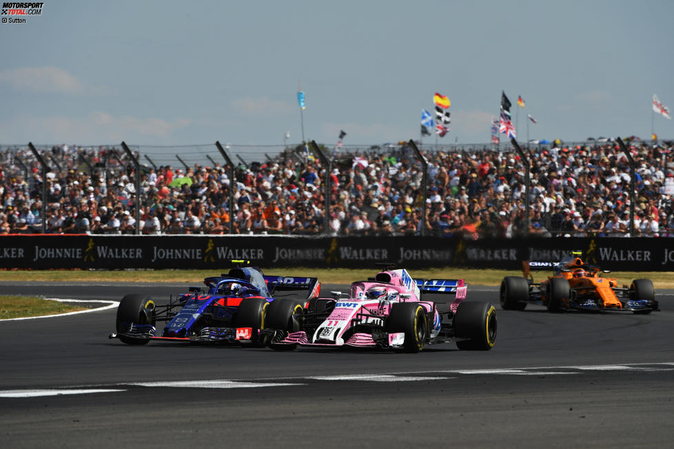 Pierre Gasly (Toro Rosso) und Sergio Perez (Force India) 