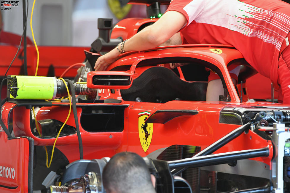 Halo und Rückspiegel Ferrari