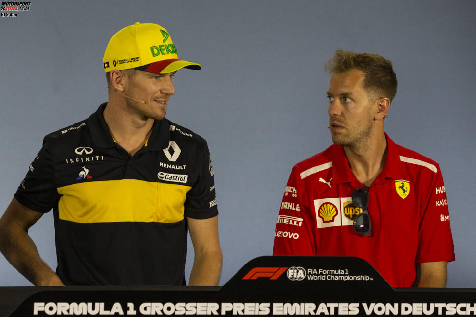 Nico Hülkenberg (Renault) und Sebastian Vettel (Ferrari) 