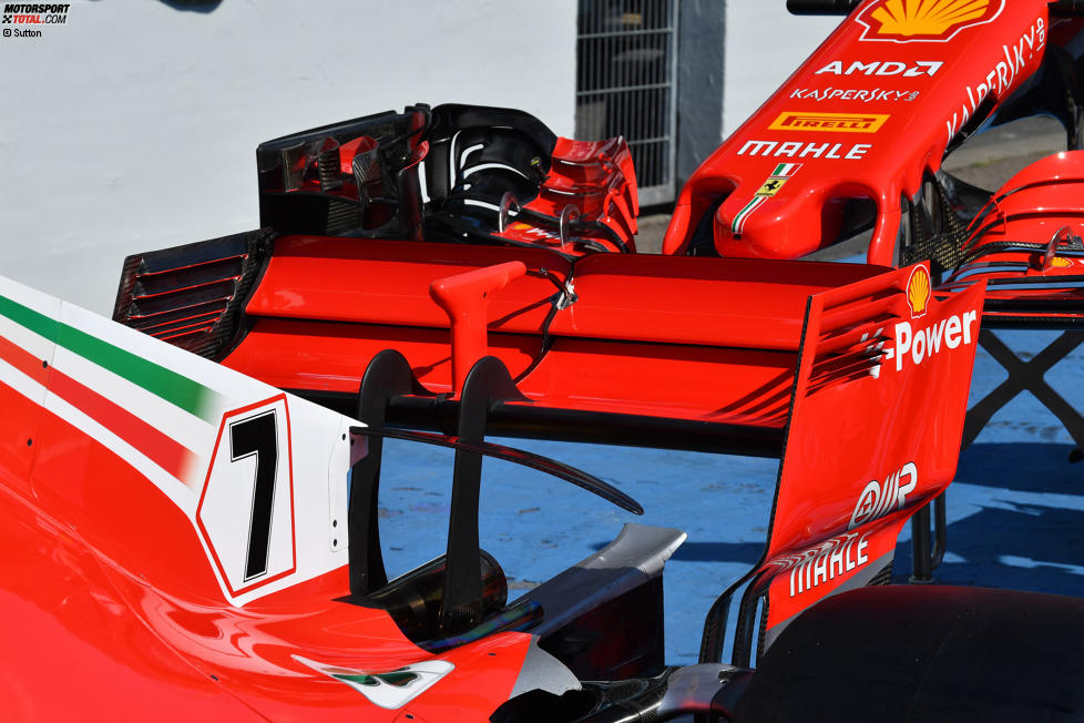 Heckflügel des Ferrari