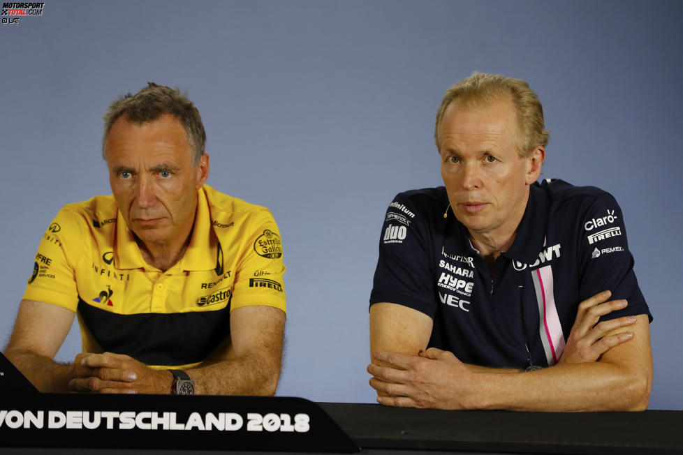 Bob Bell (Renault) und Andy Green (Force India)