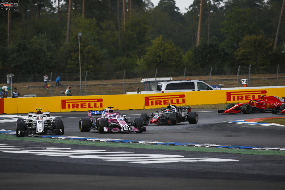 Charles Leclerc (Sauber) und Sergio Perez (Force India) 