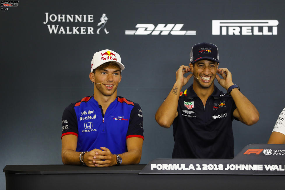 Pierre Gasly (Toro Rosso) und Daniel Ricciardo (Red Bull) 