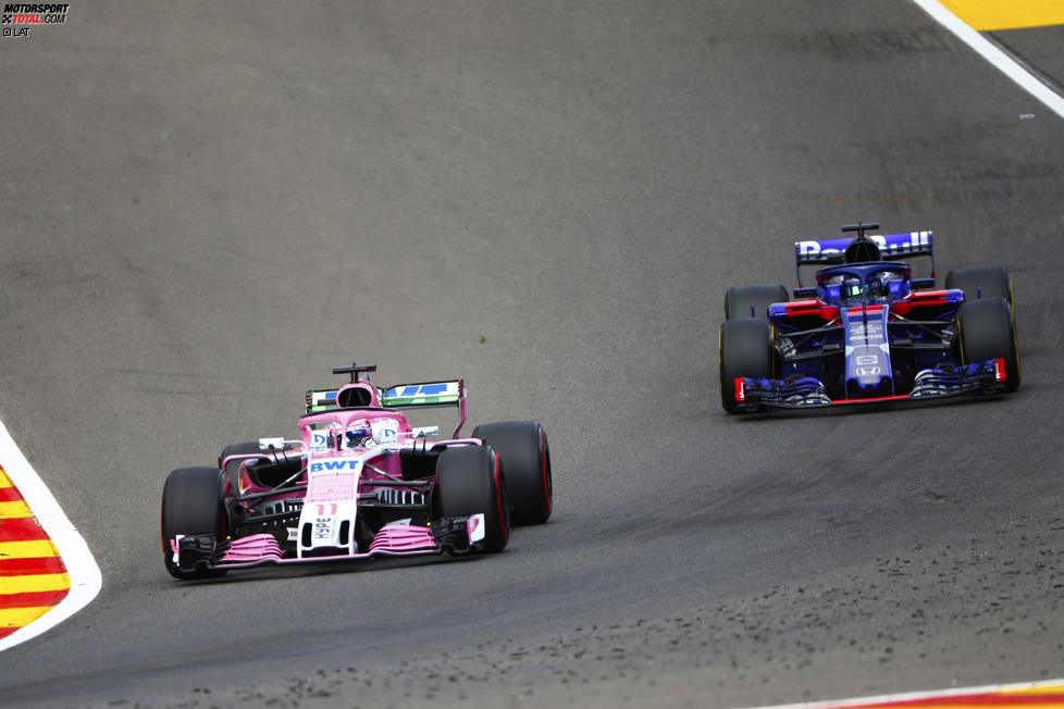 Sergio Perez (Racing Point) und Brendon Hartley (Toro Rosso) 