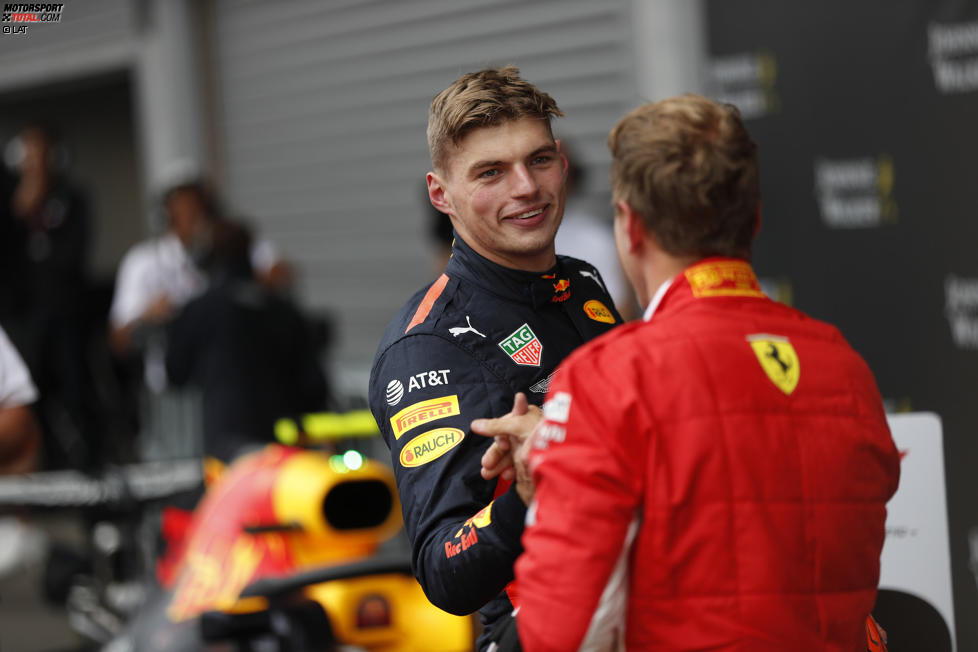 Max Verstappen (Red Bull) und Sebastian Vettel (Ferrari) 