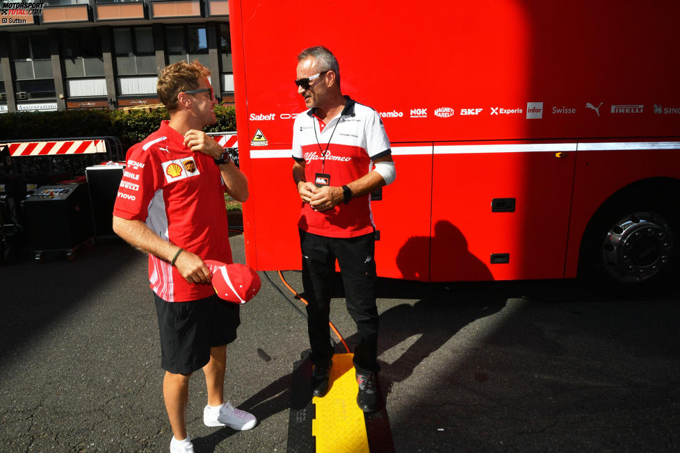Sebastian Vettel (Ferrari) und Beat Zehnder 