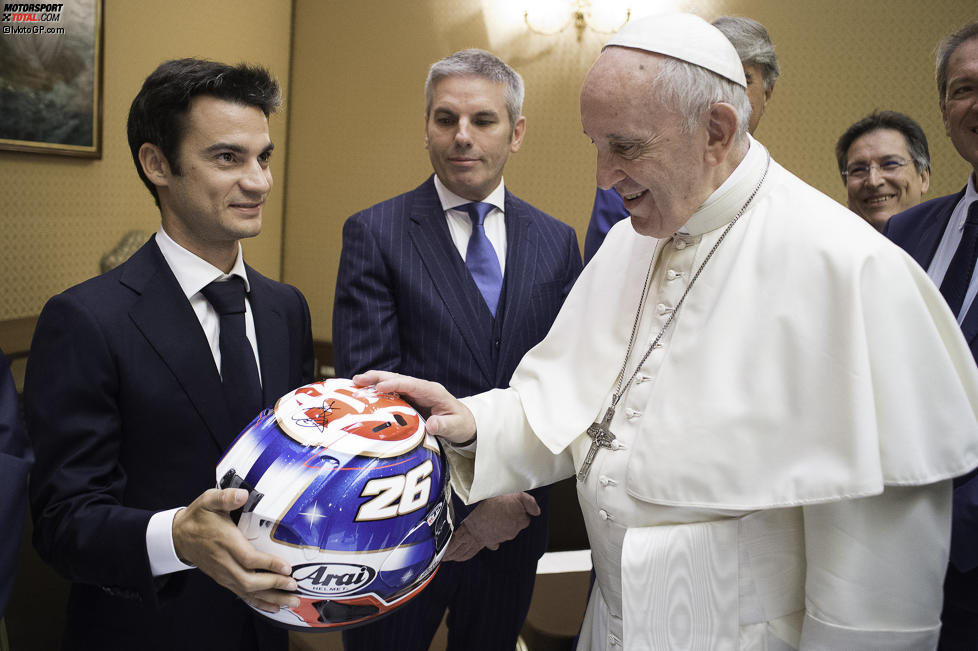 Dani Pedrosa und Papst Franziskus