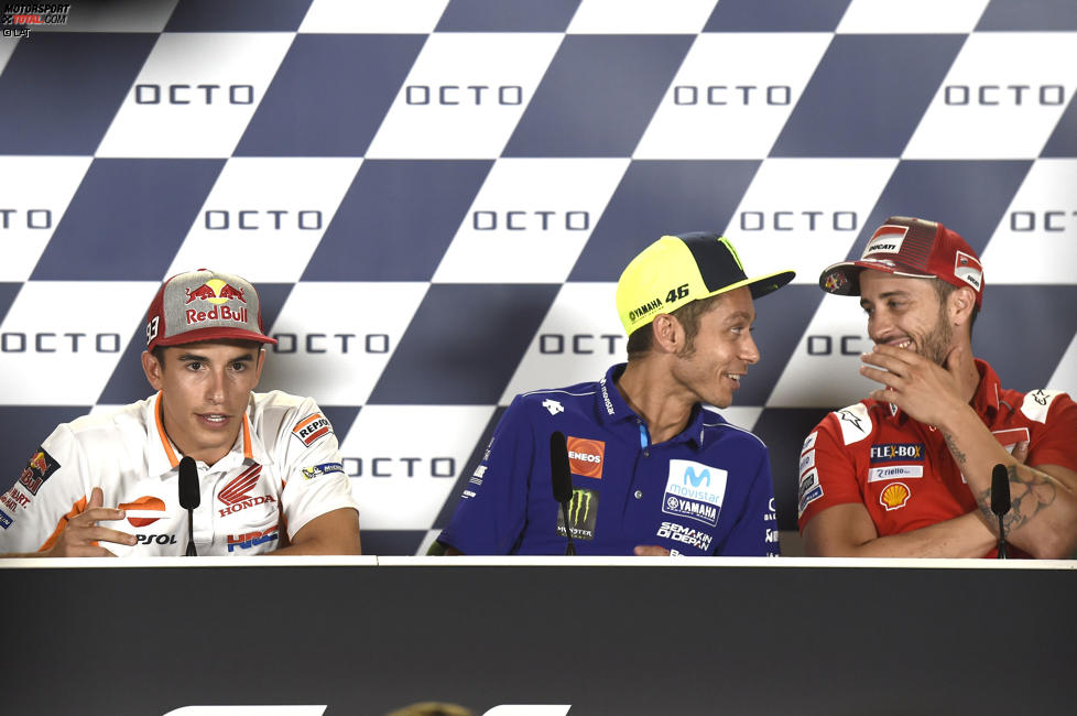 Marc Marquez, Valentino Rossi und Andrea Dovizioso 