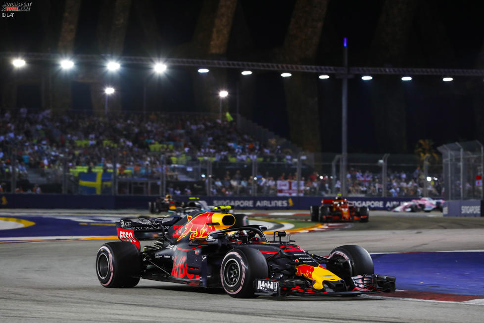 Max Verstappen (Red Bull), Valtteri Bottas (Mercedes) und Kimi Räikkönen (Ferrari) 