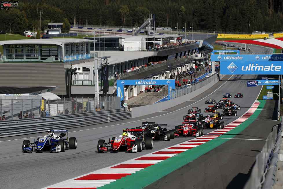 Mick Schumacher, Jonathan Aberdein und Marcus Armstrong 