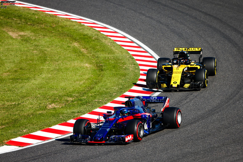 Brendon Hartley (Toro Rosso) und Carlos Sainz (Renault) 