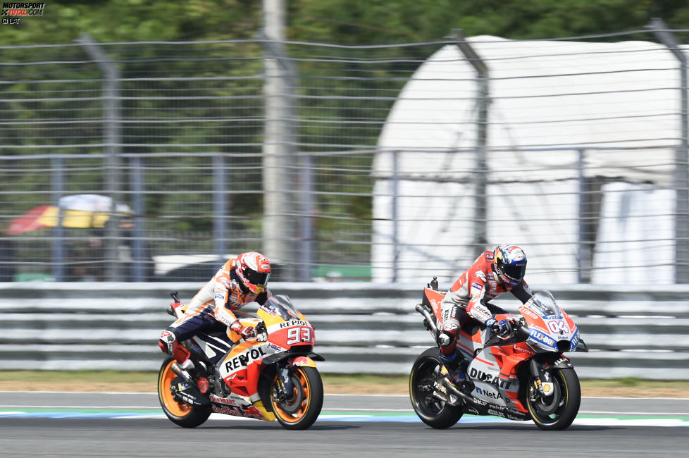 Marc Marquez (Honda) und Andrea Dovizioso (Ducati) 