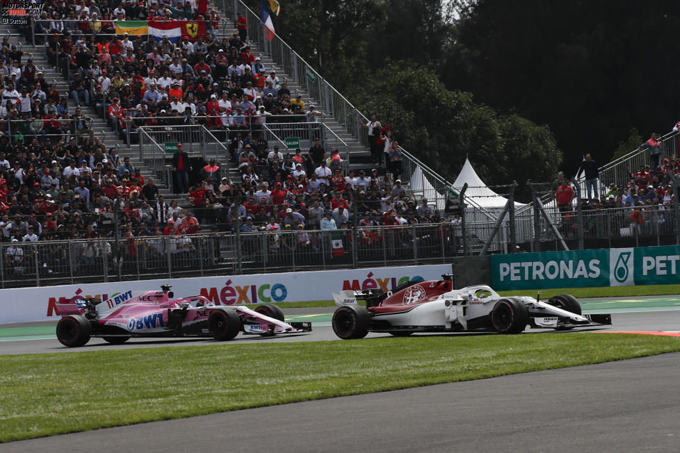 Marcus Ericsson (Sauber) und Sergio Perez (Racing Point) 