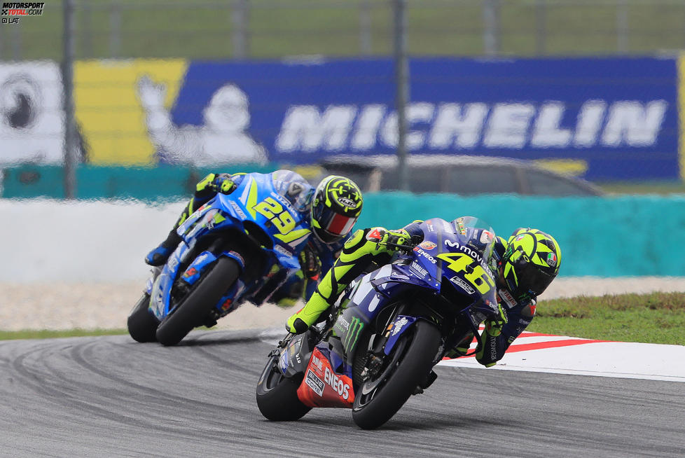 Valentino Rossi vor Andrea Iannone 