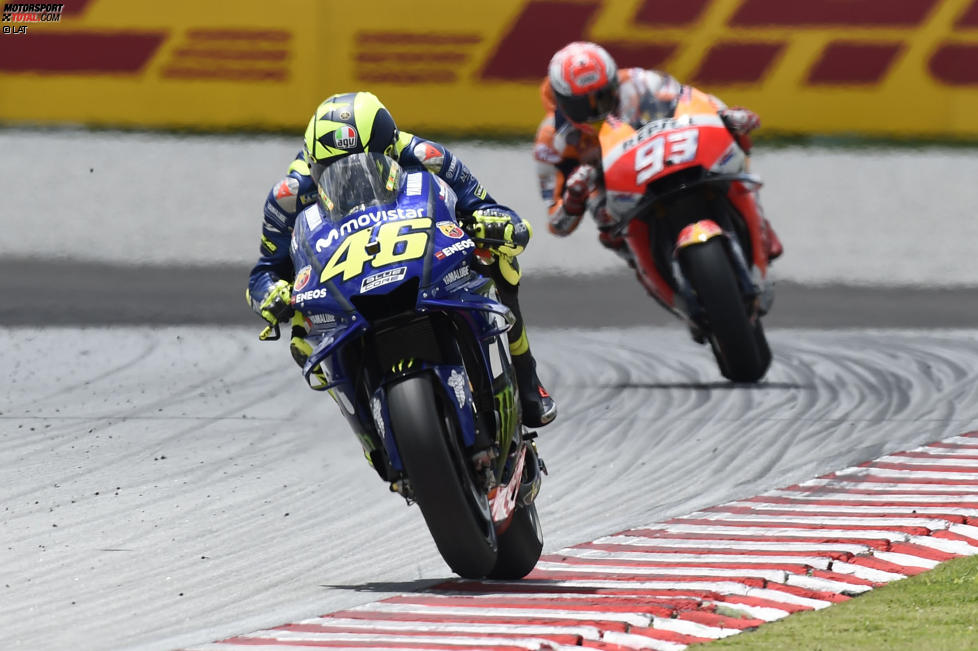 Valentino Rossi vor Marc Marquez 