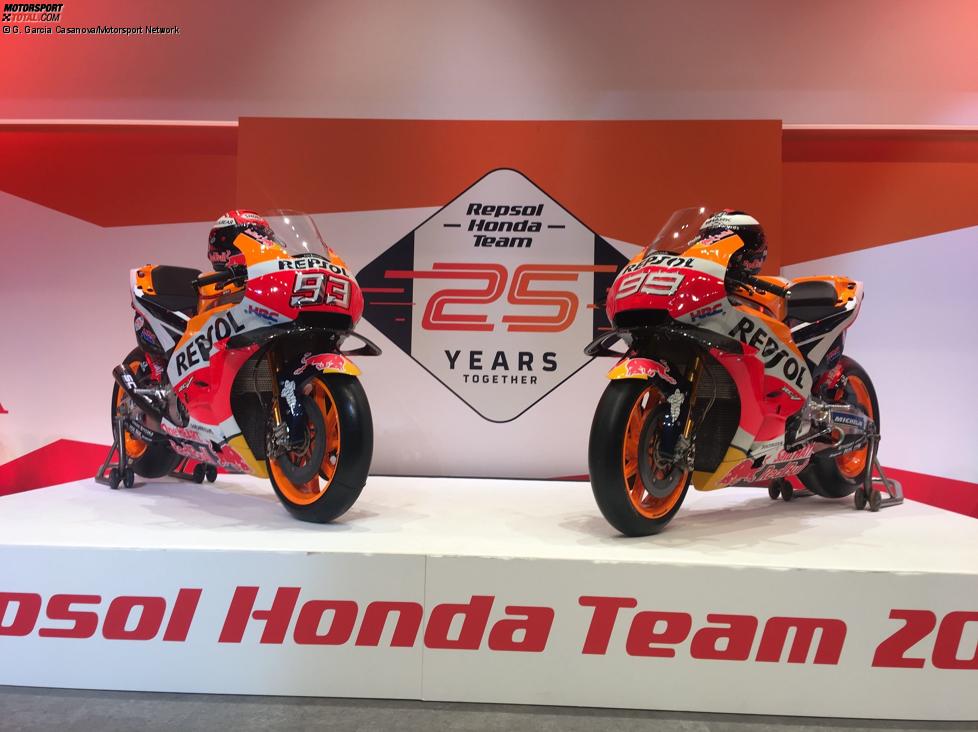 Die Honda-Bikes von Marquez und Lorenzo für die Saison 2019