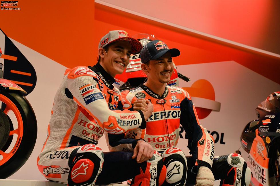 Marc Marquez (Honda)und Jorge Lorenzo (Honda) 