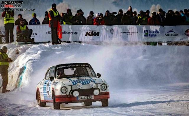 GP Ice Race 2019: Der siebenmalige Deutsche Rallyemeister Matthias Kahle mit dem 136 PS starken Skoda 130 RS