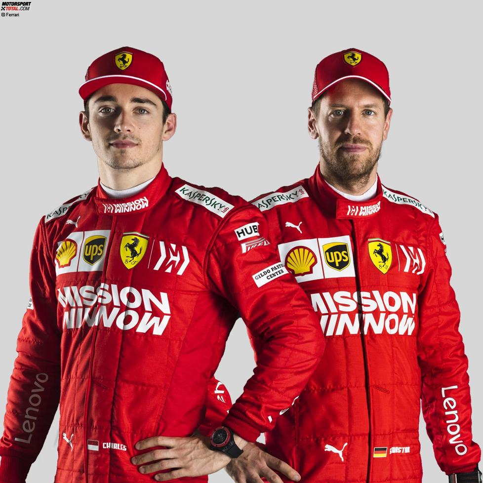 Sebastian Vettel und Charles Leclerc