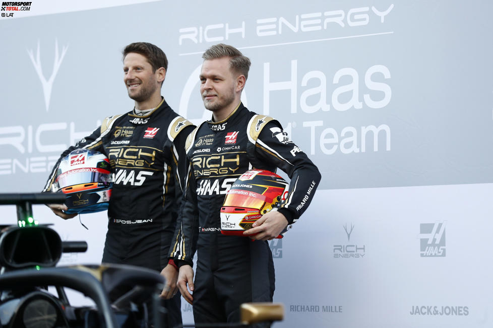 Romain Grosjean (Haas) und Kevin Magnussen (Haas) 