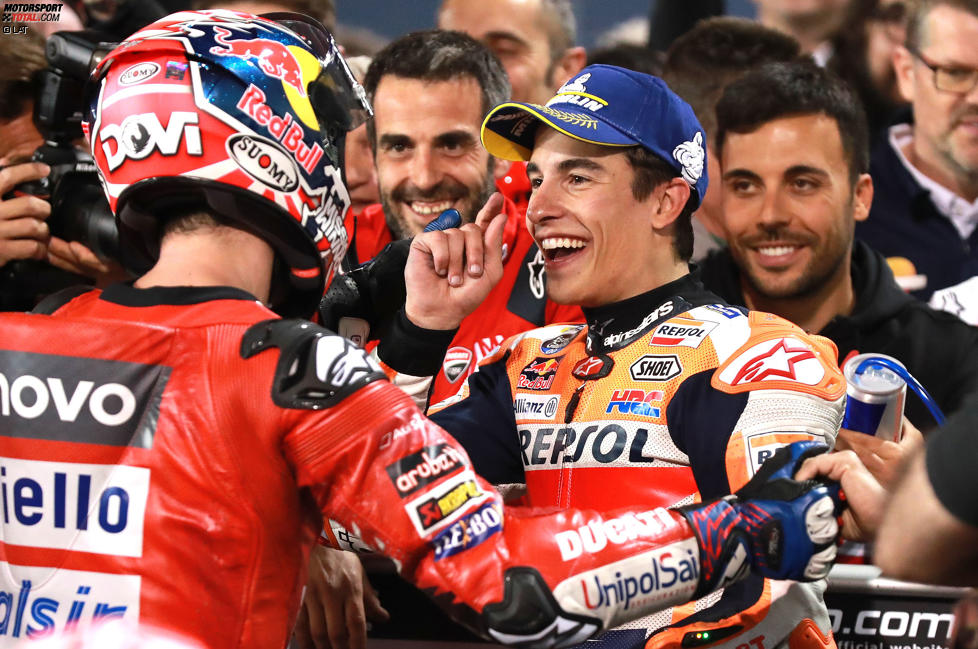 Andrea Dovizioso (Ducati) und Marc Marquez (Honda) 