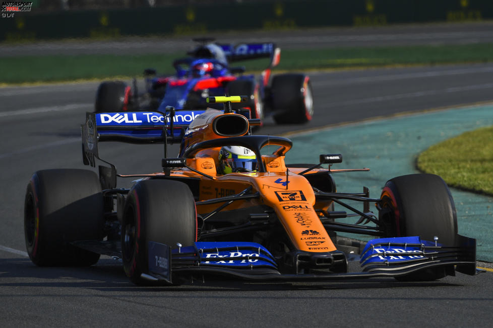 Lando Norris (McLaren) und Daniil Kwjat (Toro Rosso) 